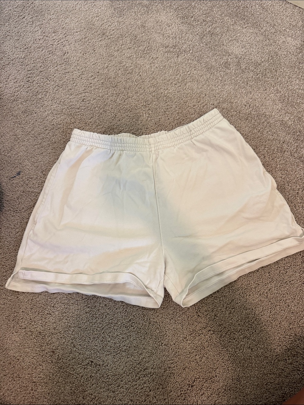 Brandy Melville Women’s White Everyday Brandy Melville Elastic-Waist Shorts